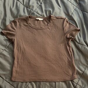 Chic Brown Short Sleeve Women's Tee